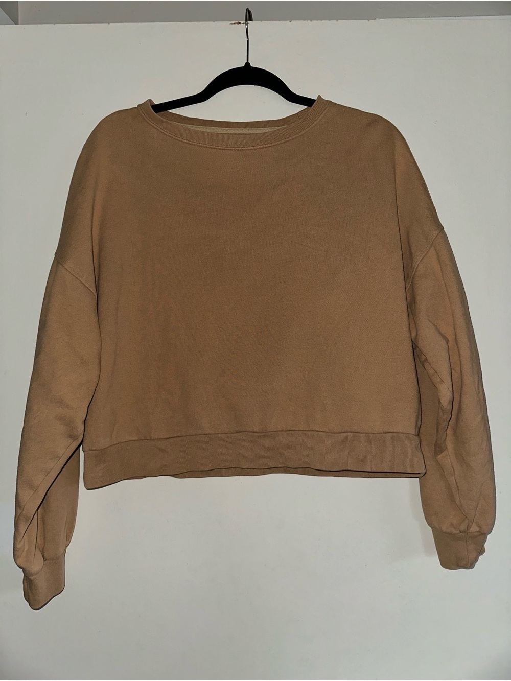 GAP Camel Cropped Fleece Sweatshirt